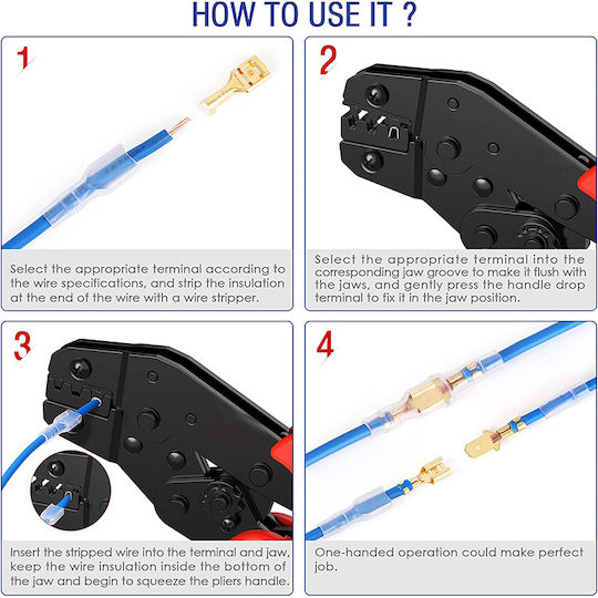 SKS Tools Exdel Πρέσα Ακροδεκτών με Μηχανισμό Καστάνιας
