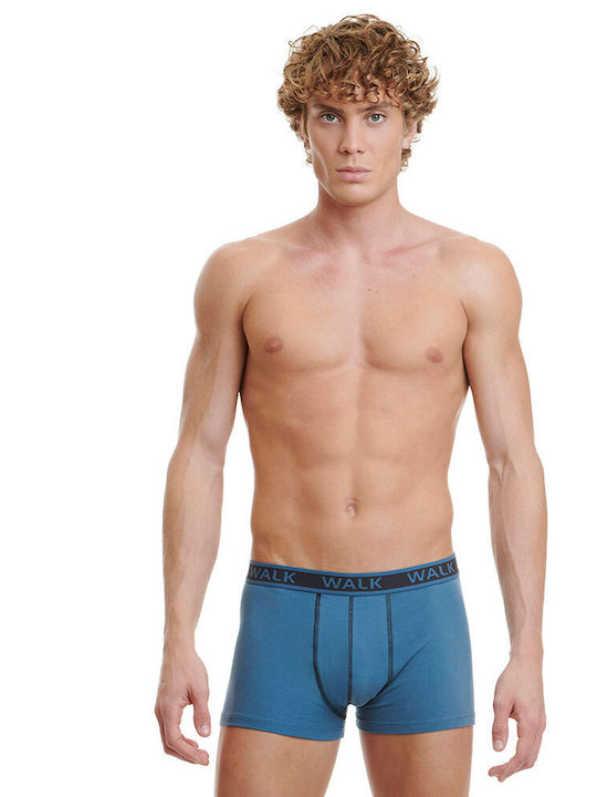 Walk Herren Boxershorts Grey / Blue 2Packung