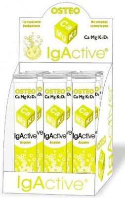 IgActive Osteo Ca/Mg/K2/D3 Συμπλήρωμα για την Υγεία των Οστών 20 αναβράζοντα δισκία Λεμόνι