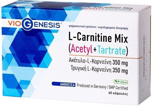 Viogenesis L-Carnitine Mix Acetyl + Tartrate 350mg 60 caps