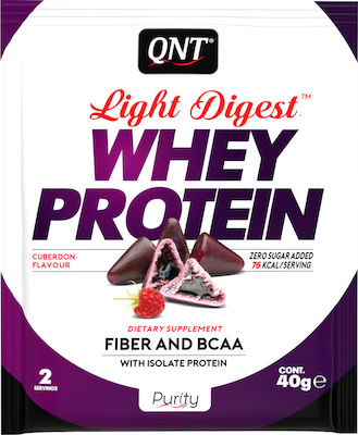 QNT Light Digest Whey Πρωτεΐνη Ορού Γάλακτος Χωρίς Γλουτένη με Γεύση Cuberdon 40gr