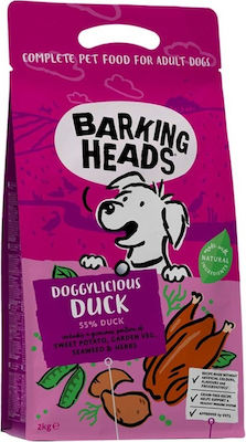 Barking Heads Doggylicious 2kg Hrană Uscată fără Cereale pentru Câini Adulți de Rase Mici cu Rață, Cartofi și Pește