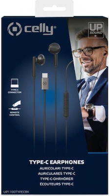 Celly UP1100 Earbuds Handsfree with USB-C Connector Black