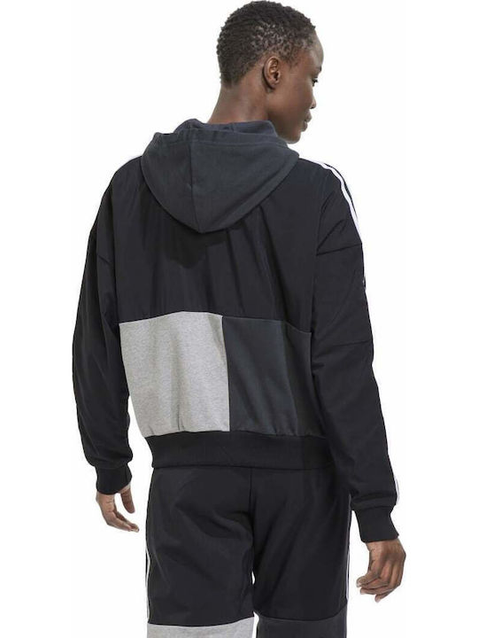 adidas Ζακέτα Μαύρη με Κουκούλα