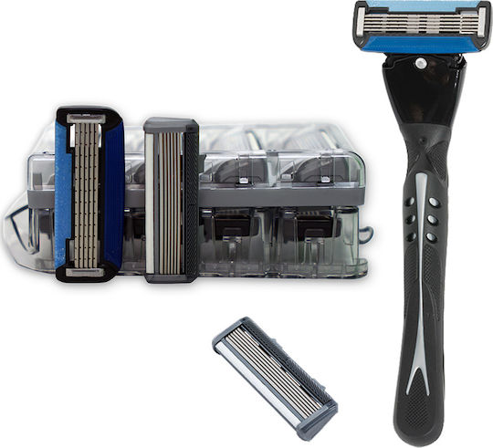 Realshave Razor with Replacement Heads 6 Blades & Lubricious Strip 8pcs