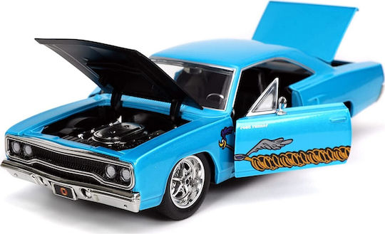 Jada Toys Looney Tunes Wile E. Coyote & 1970 Plymouth Road Runner Vehicle Replica Length 10cm Scale 1:24