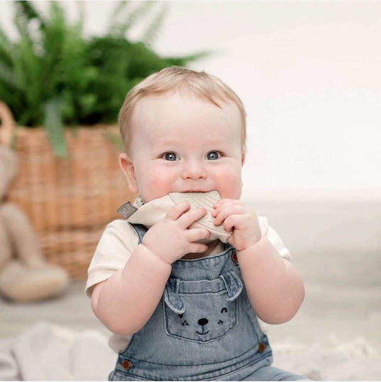 Cheeky Chompers Bandana Stoff mit Taste Beige