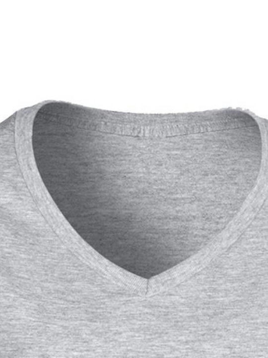 Takeposition Damen T-shirt mit V-Ausschnitt Gray