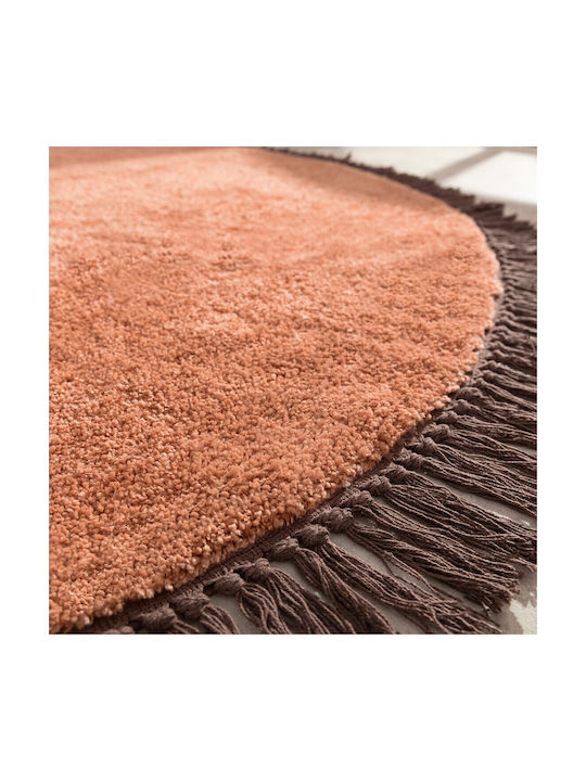 Gofis Home Mellow 932 Rug Round Summer Cotton 8 Clay Brown