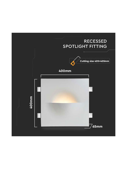V-TAC Modern Lamp Wall with Socket G9 White 40cm