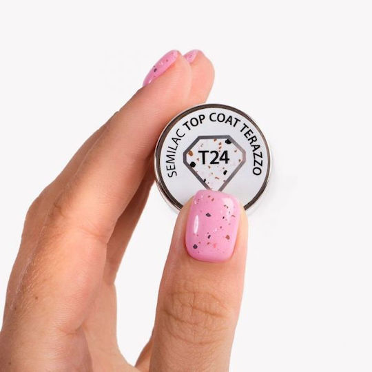 Semilac Top Coat for Semi-Permanent Nail Polish 7ml