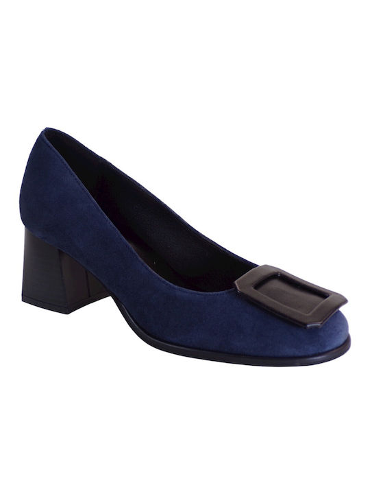 Katia Shoes Suede Γόβες Navy Μπλε