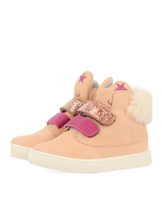 Kids Sneakers High with Scratch Orange