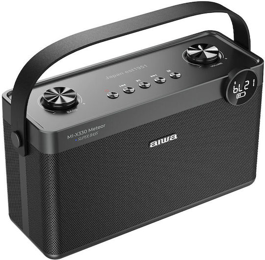 Aiwa MI-X330 Meteor Ηχείο Bluetooth 60W με Διάρκεια Μπαταρίας έως 10 ώρες Μαύρο