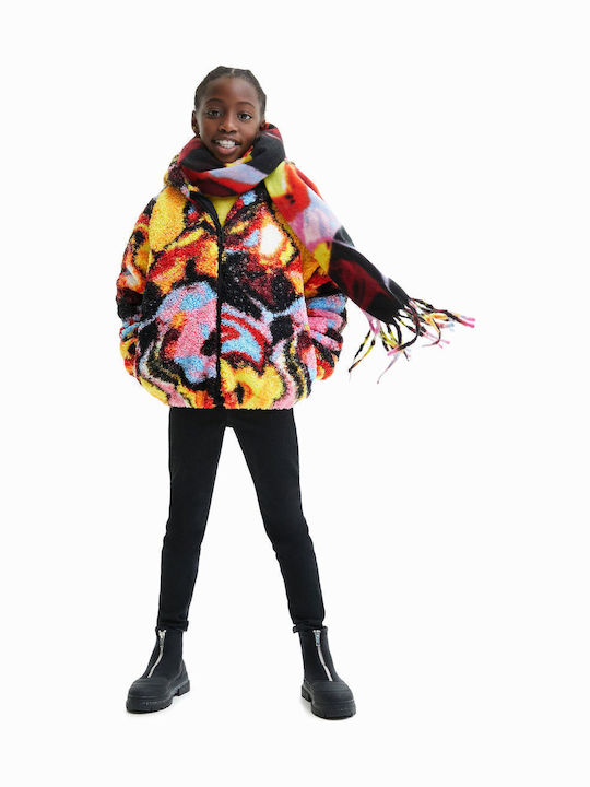 Παιδικό Casual Μπουφάν Κοντό με Κουκούλα Πολύχρωμο Urano