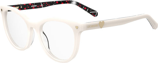 Moschino Plastic Eyeglass Frame White MOL592 VK6