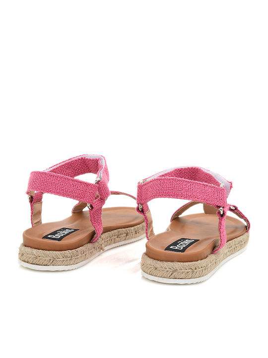 Bozikis Damen Flache Sandalen in Fuchsie Farbe