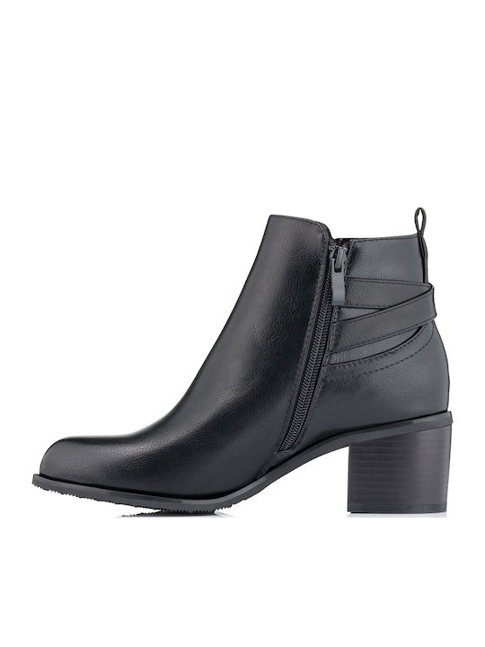 Cecile Women's Chelsea Boots with Medium Heel Black