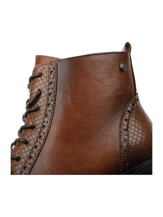 Leather Women's Ankle Boots Brown