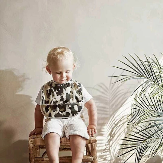 Elodie Details Wild Paris Bib Fabric with Hoop & Loop Fastener & Pocket Brown for 3 m+