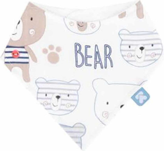 Kikka Boo Μπαντάνα Υφασμάτινη με Κουμπί Bear Beige
