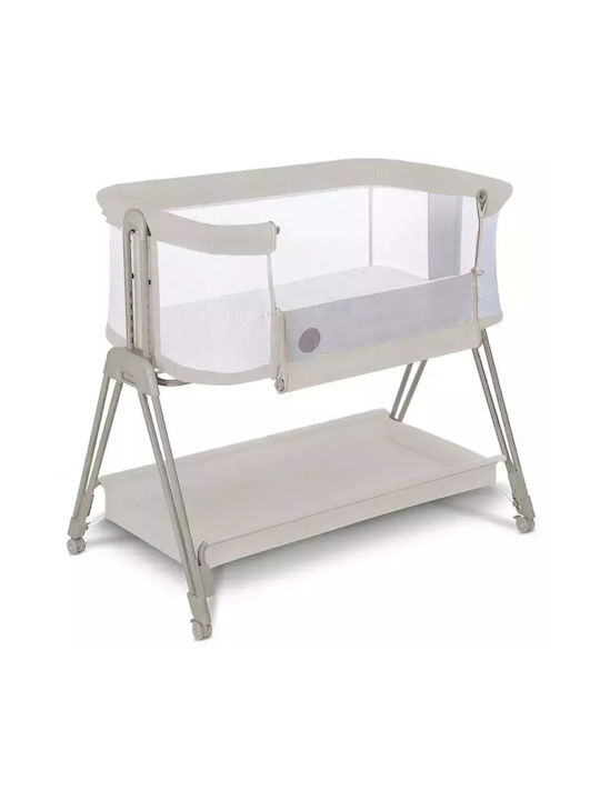Lionelo Cradle Luna with Mattress and Wheels Beige Sand