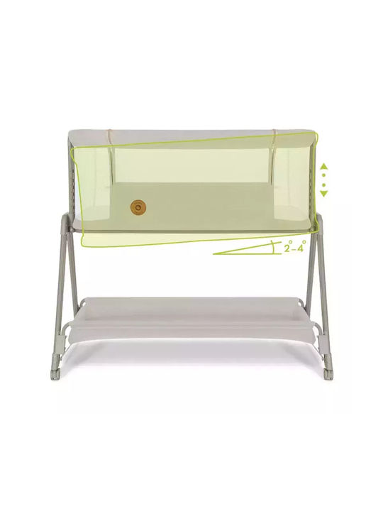 Lionelo Cradle Luna with Mattress and Wheels Beige Sand
