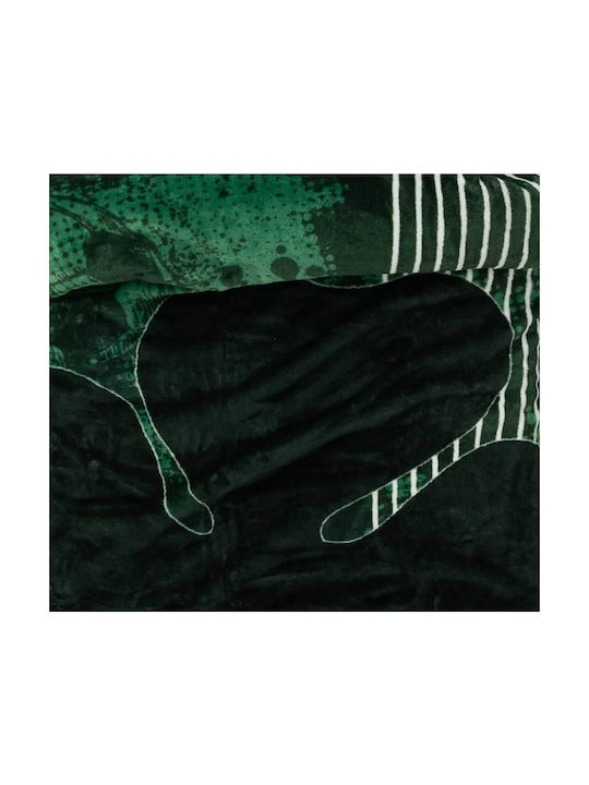 Palamaiki Kids Velvet Blanket Panathinaikos 155x215cm Green