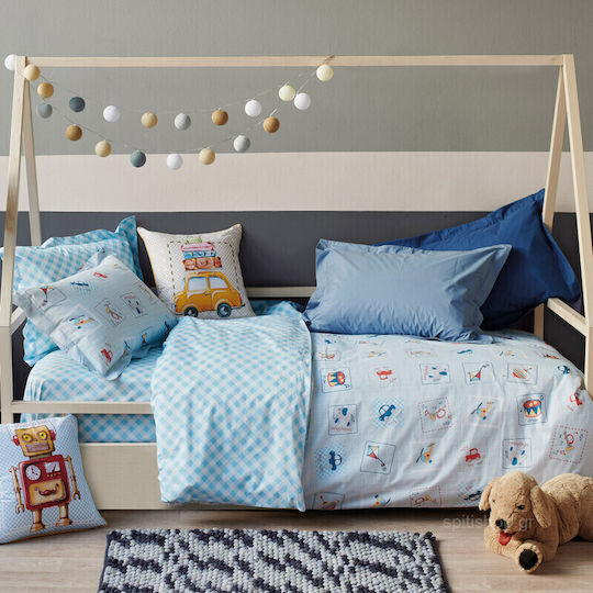 Kentia Kids Double-Sided Single Duvet Twister Light Blue 160x240cm