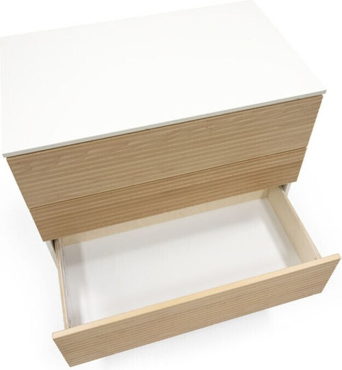 Sleepi Baby Dresser with 3 Drawers White 88x53.7x88.5cm