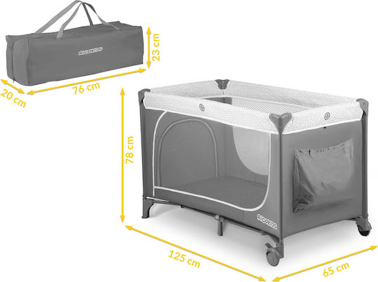 Ricokids RK-241 Laufstall mit Wickeltisch & Matratze Gray 125x65cm