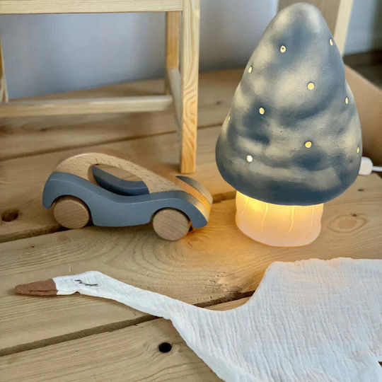 Egmont Led Kids Decorative Lamp Mushroom Small Blue 15x15x28εκ.