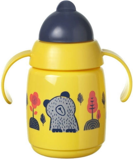 Tommee Tippee Superstar Educational Sippy Cup Plastic with Handles Yellow for 6m+m+ 300ml