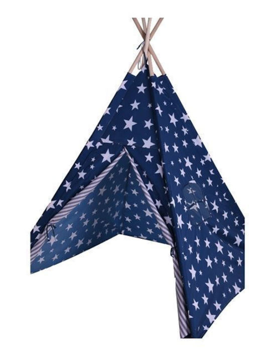 H&S Collection Kids Indian Teepee Play Tent Stars for 2+ years Blue