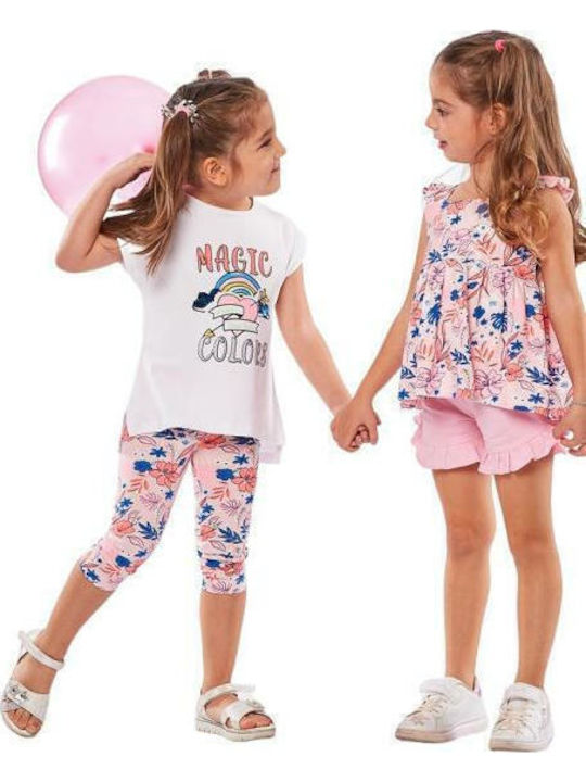 Kids' Set with Leggings Summer 2pcs Ecru