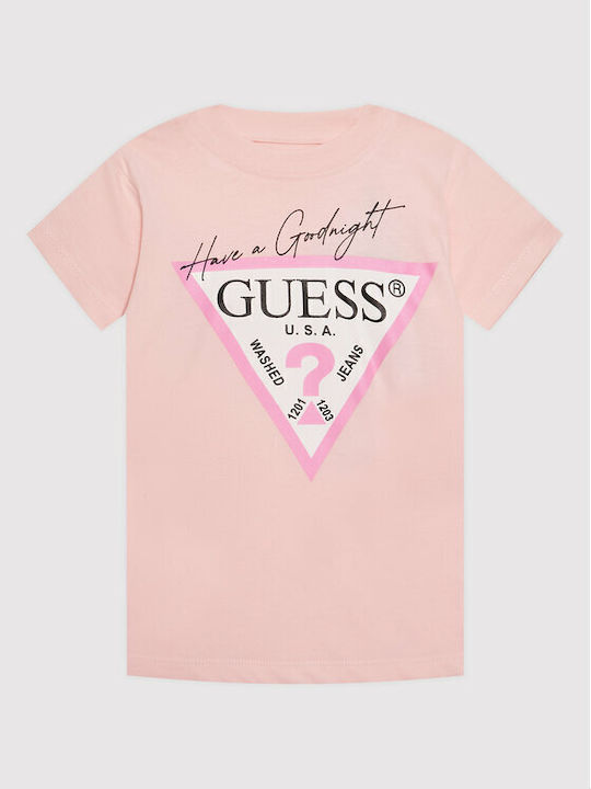 Guess Kids Set with Shorts Summer 2pcs Pink