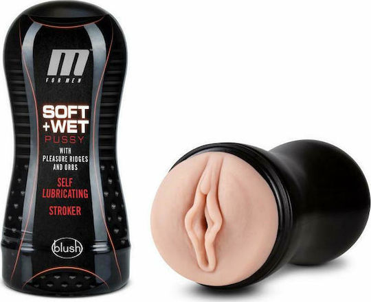 Blush M For Men Soft & Wet Pussy With Pleasure Ridges & Orbs Self Lubricating Masturbator BL-84023 1Stück