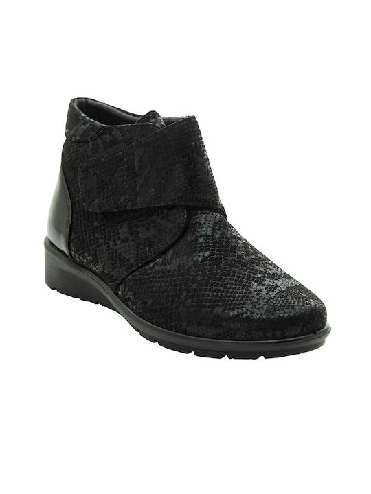 Sunshine Botine pentru femei Platforma Black Glitter