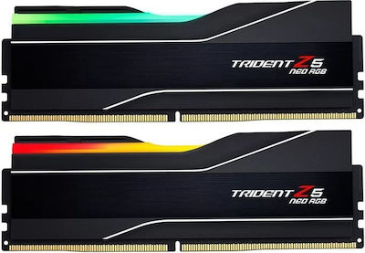 G.Skill Trident Z5 Neo RGB 32GB DDR5 RAM mit 2 Modulen (2x16GB) und Geschwindigkeit 5600 für Schreibtisch