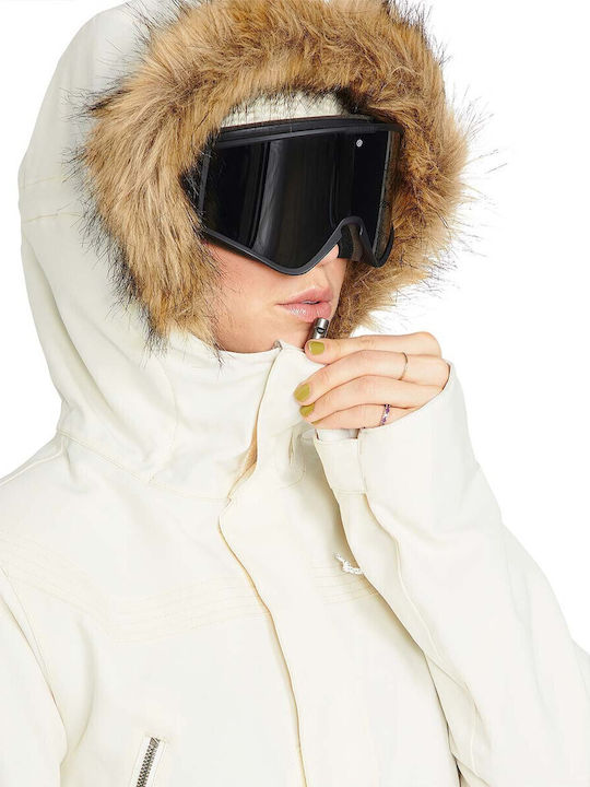 Volcom Shadow H0452306-OFW Γυναικείο Μπουφάν για Σκι & Snowboard Λευκό
