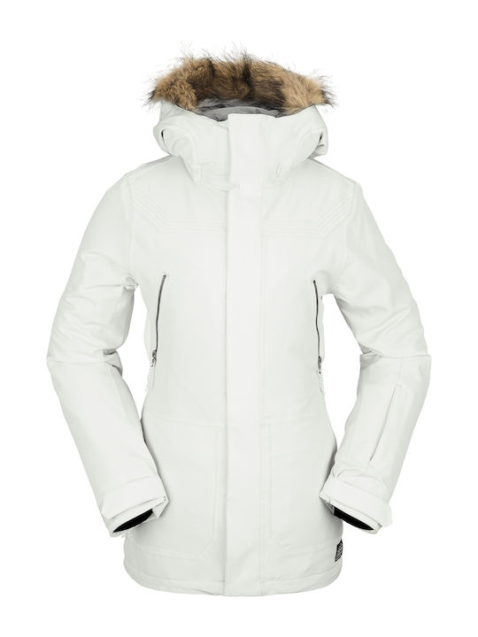 Volcom Shadow H0452306-OFW Γυναικείο Μπουφάν για Σκι & Snowboard Λευκό