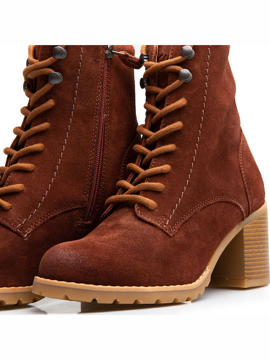 CLARKWELL LACE Wildleder Stiefeletten Damen mit Pelz Braun