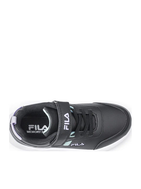 Memory Brett 2 Kids Sports Shoes Running with Hoop & Loop Closure Black