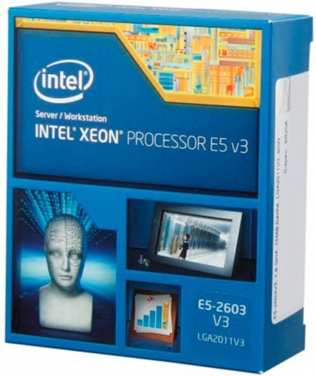 Intel Xeon E5-2603 V3 1.6GHz Επεξεργαστής 6 Πυρήνων για Socket 2011-3 σε Κουτί