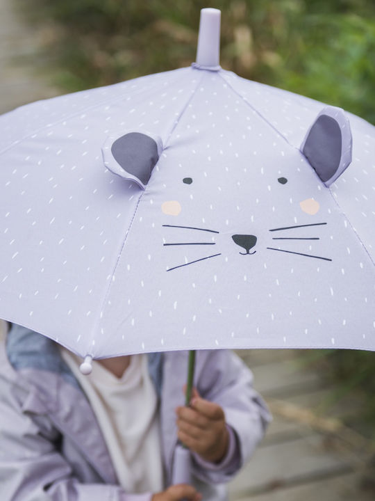 Trixie Kids Curved Handle Umbrella Mrs Mouse Lilac