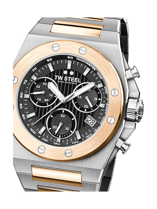 TW Steel CEO Battery Chronograph Watch with Metal Bracelet