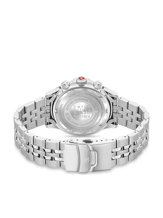 Hanowa Flagship X Herrenuhr 42mm Chronograph Batterie mit Silber rostfreiem Stahlarmband