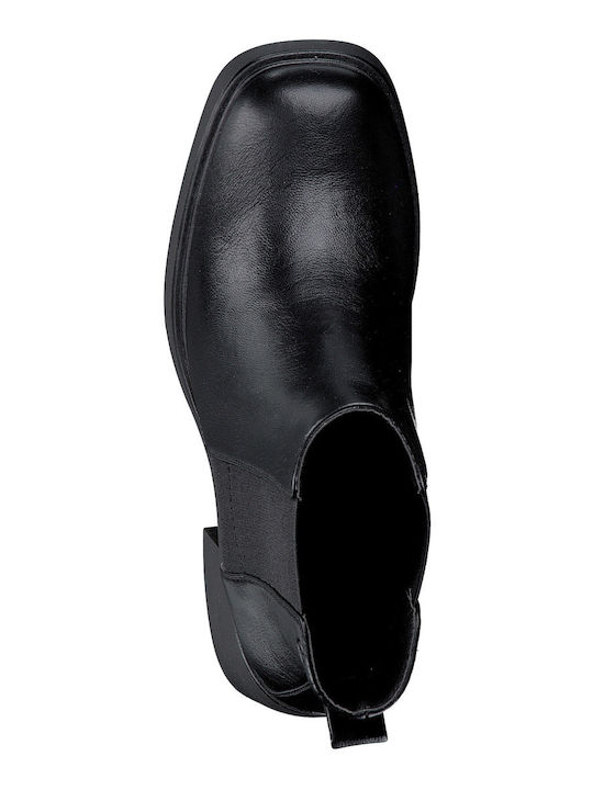 Damen Chelsea Stiefeletten mit hohem Absatz Schwarz