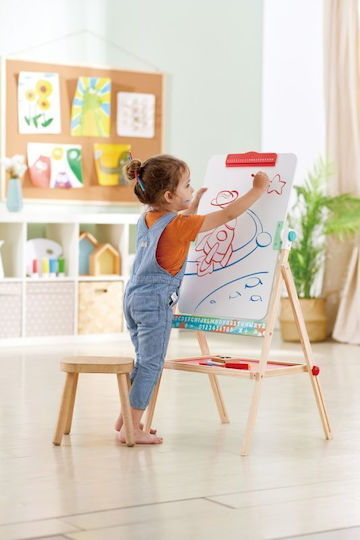 Hape Early Explorer Kinder Tafeln & Staffeleien Μαρκαδόρου / Schwarzes Brett Διπλής Όψης Boden