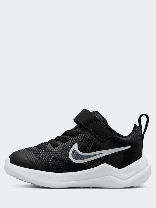 Downshifter Downshifter 12 Kids Sports Shoes Running with Hoop & Loop Closure Black / Dark Smoke Grey / White